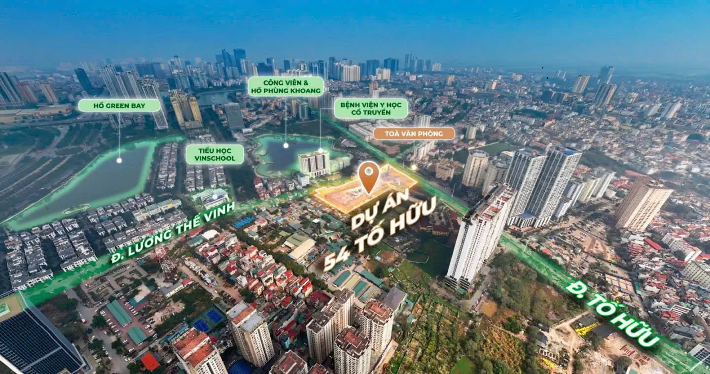 Vị trí dự án Mipec Tố Hữu. 
